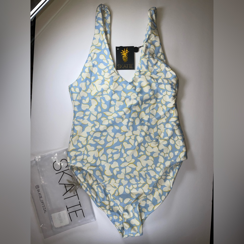 Skatie Floral Blue and White Amanda Nantucket One‎ Piece
